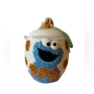 Cookie Monster Ceramic Cookie Jar Sesame Street Hand Painted